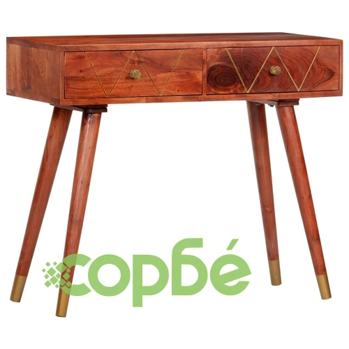 Конзолна маса, 90x35x76 cм, акация масив ➤ топ цена ➤ sorbe.bg