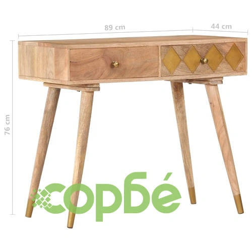 Конзолна маса, 89x44x75 cм, манго масив ➤ топ цена ➤ sorbe.bg