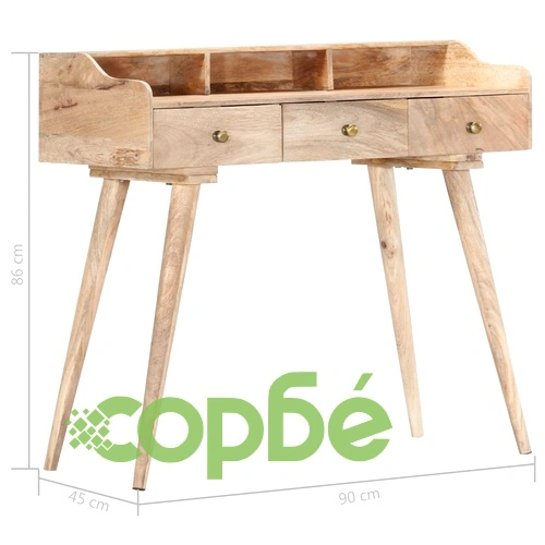 Секретер, 90x45x86 см, мангово дърво масив ➤ топ цена ➤ sorbe.bg