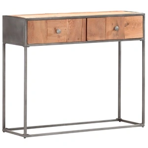 Конзолна маса, 90x30x75 см, регенерирано дърво масив