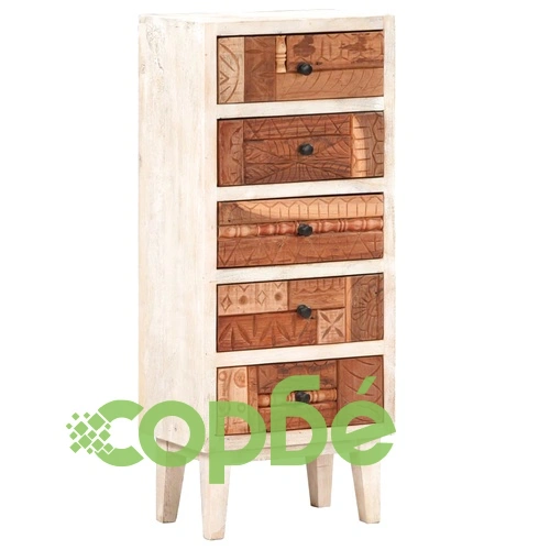 Шкаф с чекмеджета 45x30x105 см масивно регенерирано дърво ➤ топ цена ➤ sorbe.bg