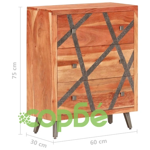 Сайдборд, 60x30x75 см, акациево дърво масив ➤ топ цена ➤ sorbe.bg
