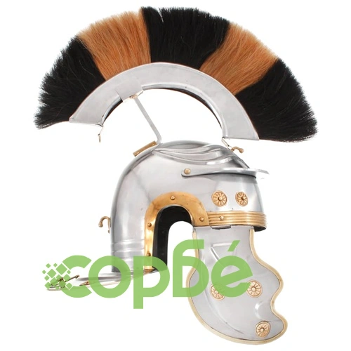 Римски военен шлем, антична реплика, ЛАРП, сребрист, стомана ➤ топ цена ➤ sorbe.bg