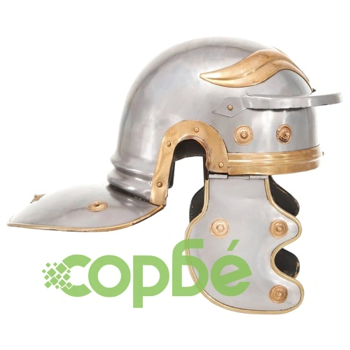 Римски военен шлем, антична реплика, ЛАРП, сребрист, стомана ➤ топ цена ➤ sorbe.bg