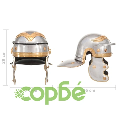 Римски военен шлем, антична реплика, ЛАРП, сребрист, стомана ➤ топ цена ➤ sorbe.bg