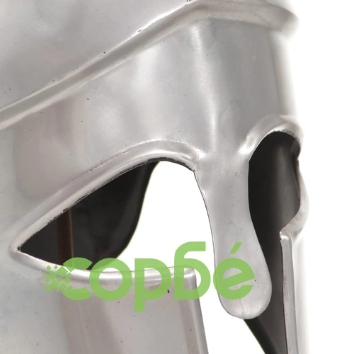 Гръцки военен шлем, антична реплика, ЛАРП, сребрист, стомана ➤ топ цена ➤ sorbe.bg