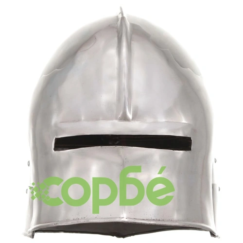 Средновековен рицарски шлем антик реплика ЛАРП сребрист стомана ➤ топ цена ➤ sorbe.bg