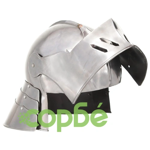 Средновековен рицарски шлем антик реплика ЛАРП сребрист стомана ➤ топ цена ➤ sorbe.bg
