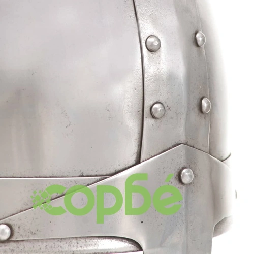 Средновековен рицарски шлем антик реплика ЛАРП сребрист стомана ➤ топ цена ➤ sorbe.bg