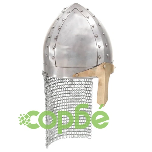 Рицарски шлем Кръстоносец антика реплика ЛАРП сребрист стомана ➤ топ цена ➤ sorbe.bg