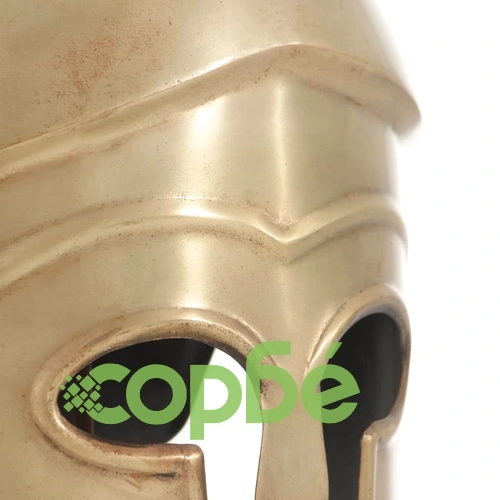 Гръцки военен шлем антична реплика ЛАРП месингов цвят стомана ➤ топ цена ➤ sorbe.bg