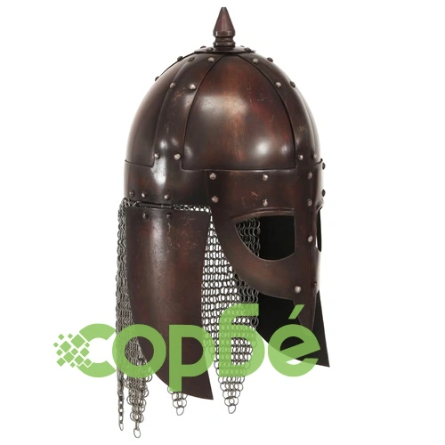 Викингски военен шлем, антична реплика, ЛАРП, цвят мед, стомана ➤ топ цена ➤ sorbe.bg
