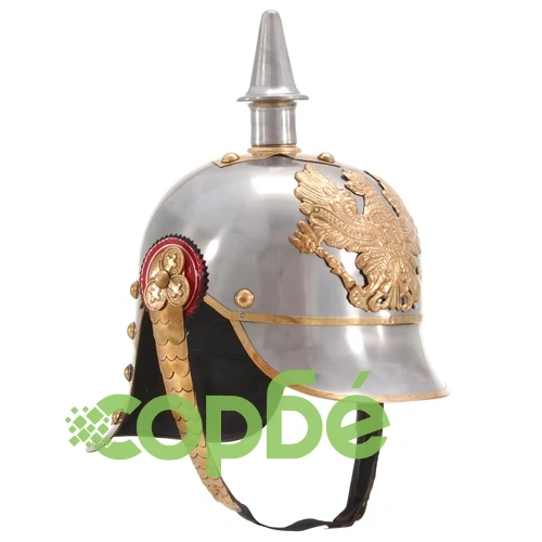 Германска пруска каска антична реплика ЛАРП сребриста стомана ➤ топ цена ➤ sorbe.bg