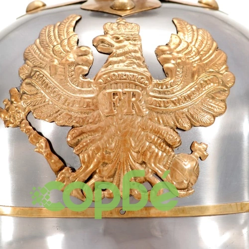 Германска пруска каска антична реплика ЛАРП сребриста стомана ➤ топ цена ➤ sorbe.bg