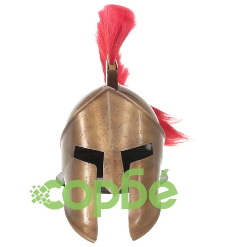 Гръцки военен шлем антична реплика ЛАРП месингов цвят стомана ➤ топ цена ➤ sorbe.bg