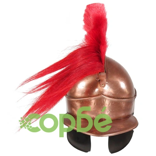 Гръцки военен шлем, антична реплика, ЛАРП, цвят мед, стомана ➤ топ цена ➤ sorbe.bg