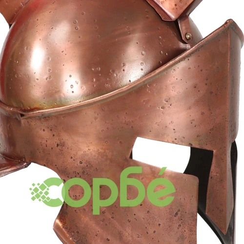 Гръцки военен шлем, антична реплика, ЛАРП, цвят мед, стомана ➤ топ цена ➤ sorbe.bg