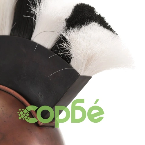 Гръцки военен шлем, антична реплика, ЛАРП, цвят мед, стомана ➤ топ цена ➤ sorbe.bg