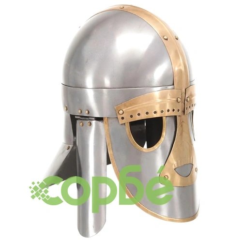 Средновековен шлем, антична реплика, ЛАРП, сребрист, стомана ➤ топ цена ➤ sorbe.bg