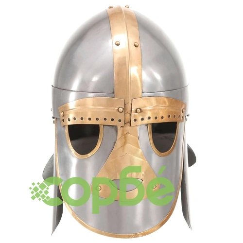 Средновековен шлем, антична реплика, ЛАРП, сребрист, стомана ➤ топ цена ➤ sorbe.bg
