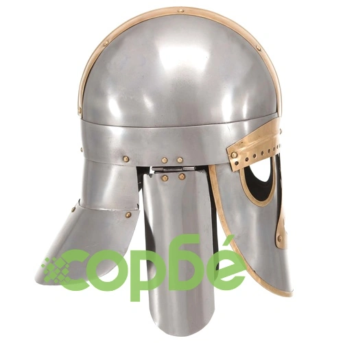 Средновековен шлем, антична реплика, ЛАРП, сребрист, стомана ➤ топ цена ➤ sorbe.bg