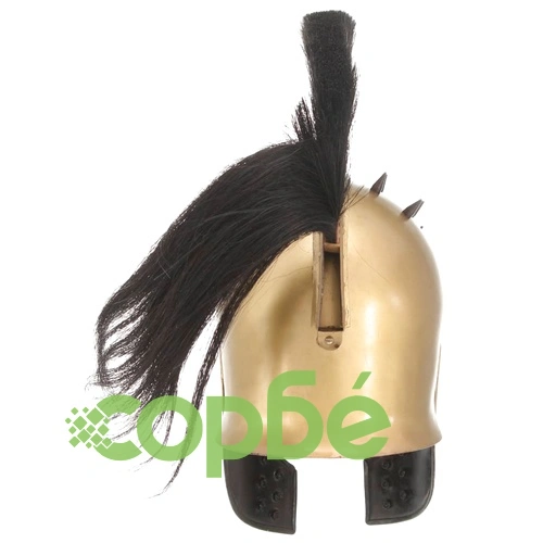 Гръцки военен шлем антична реплика ЛАРП месингов цвят стомана ➤ топ цена ➤ sorbe.bg