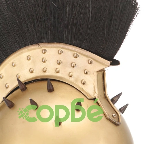 Гръцки военен шлем антична реплика ЛАРП месингов цвят стомана ➤ топ цена ➤ sorbe.bg