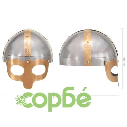 Викингски шлем, антична реплика, ЛАРП, сребрист, стомана ➤ топ цена ➤ sorbe.bg