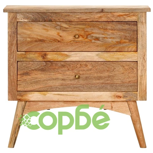 Нощно шкафче, 65x35x60 см, мангово дърво масив ➤ топ цена ➤ sorbe.bg