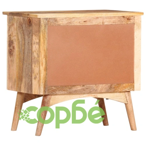 Нощно шкафче, 65x35x60 см, мангово дърво масив ➤ топ цена ➤ sorbe.bg