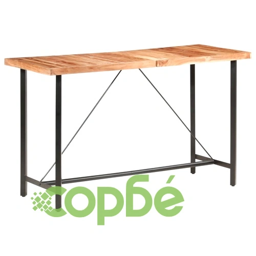 Бар маса 180x70x107 см акациево дърво масив ➤ топ цена ➤ sorbe.bg