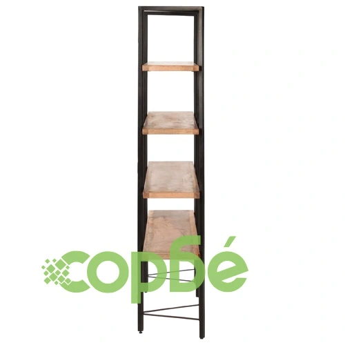 Библиотека с 4 нива, 160x35x160 см, манго масив ➤ топ цена ➤ sorbe.bg