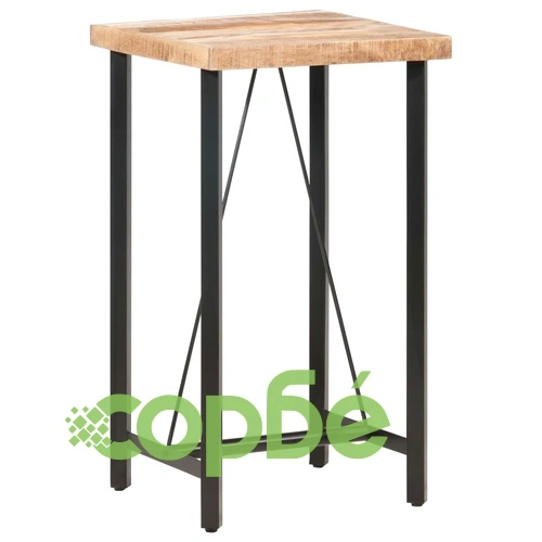 Бар маса, 60x60x107 cм, груба мангова дървесина ➤ топ цена ➤ sorbe.bg