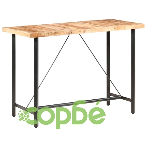 Бар маса, 150x70x107 cм, груба мангова дървесина ➤ топ цена ➤ sorbe.bg