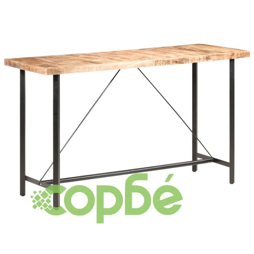 Бар маса, 180x70x107 cм, груба мангова дървесина ➤ топ цена ➤ sorbe.bg