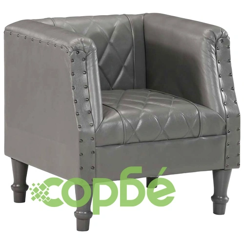 Фотьойл, сив, естествена козя кожа ➤ топ цена ➤ sorbe.bg