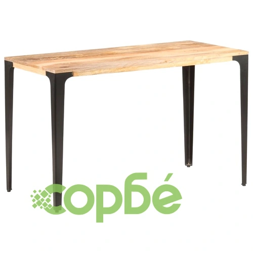 Трапезна маса, 120x60x76 см, мангово дърво масив ➤ топ цена ➤ sorbe.bg