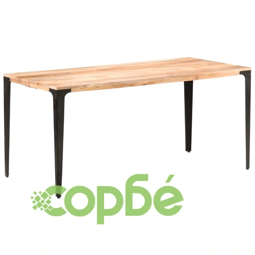 Трапезна маса, 160x80x76 см, мангово дърво масив ➤ топ цена ➤ sorbe.bg