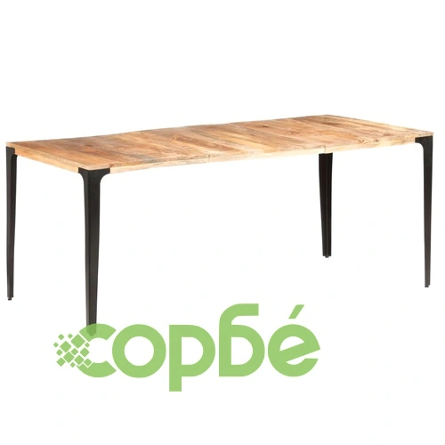 Трапезна маса, 180x90x76 cм, мангово дърво масив ➤ топ цена ➤ sorbe.bg