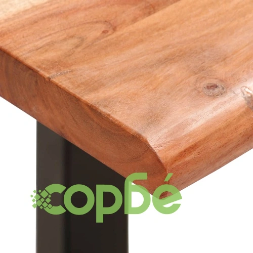 Пейка с живи ръбове, 110 см, акация масив и стомана ➤ топ цена ➤ sorbe.bg