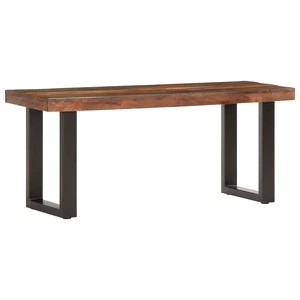 Пейка, 110 см, регенерирана дървесина масив и стомана 