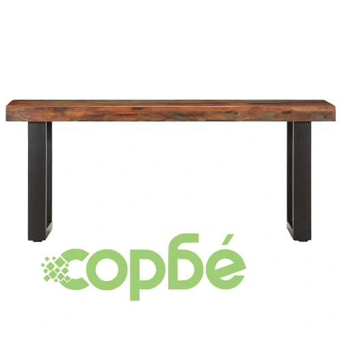 Пейка, 110 см, регенерирана дървесина масив и стомана  ➤ топ цена ➤ sorbe.bg