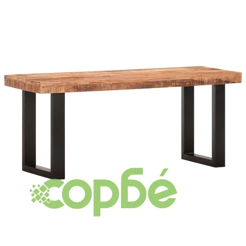 Пейка, 110 см, грубо мангово дърво масив и стомана ➤ топ цена ➤ sorbe.bg