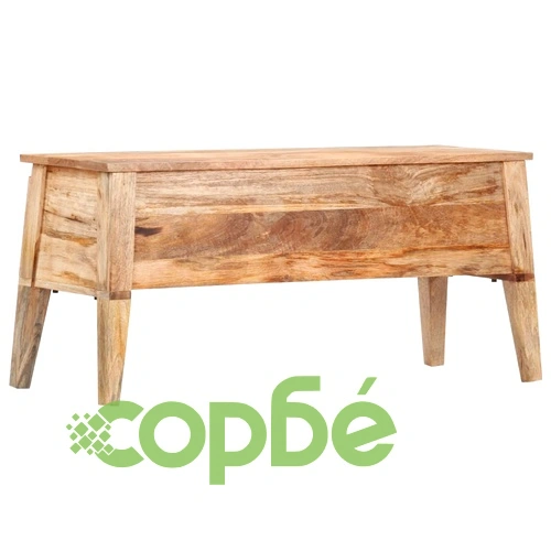 Сандък за съхранение, 99x35x48 см, мангово дърво масив ➤ топ цена ➤ sorbe.bg