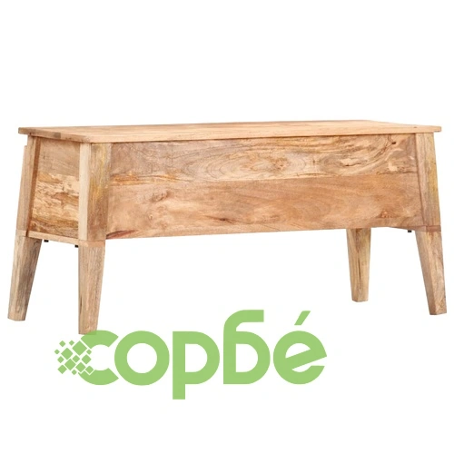Сандък за съхранение, 99x35x48 см, мангово дърво масив ➤ топ цена ➤ sorbe.bg