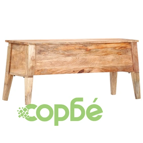 Сандък за съхранение, 99x35x48 см, мангово дърво масив ➤ топ цена ➤ sorbe.bg