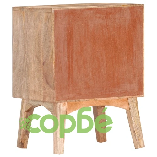 Нощно шкафче, 40x35x55 см, мангово дърво масив ➤ топ цена ➤ sorbe.bg