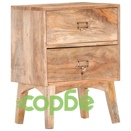 Нощно шкафче, 40x35x55 см, мангово дърво масив ➤ топ цена ➤ sorbe.bg