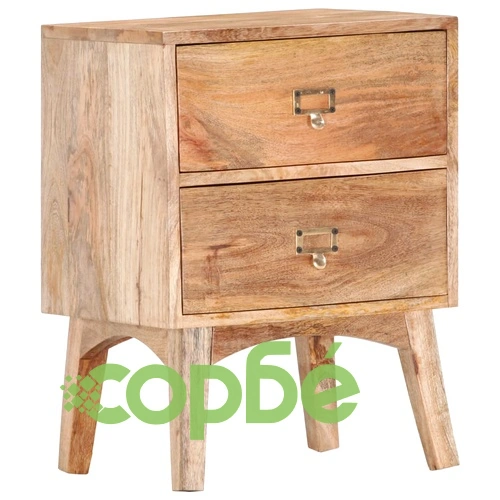 Нощно шкафче, 40x35x55 см, мангово дърво масив ➤ топ цена ➤ sorbe.bg