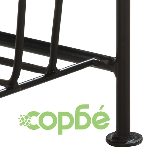 Поставка за списания 40x30x50 см мангово дърво масив и стомана ➤ топ цена ➤ sorbe.bg